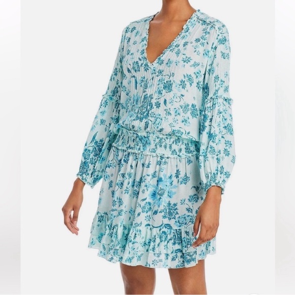 NEW with Tags!  Poupette St. Barth Ilona Mini Dress in  Aqua Grasse Sz. S - Picture 8 of 9